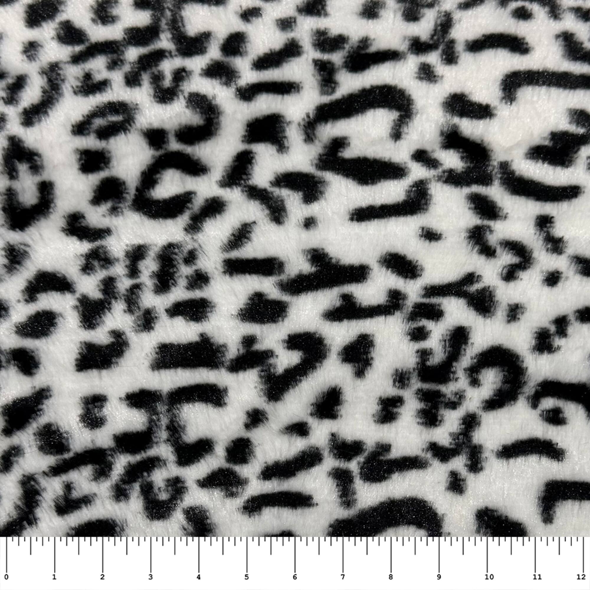 Feldman Black Faux Leopard Fur